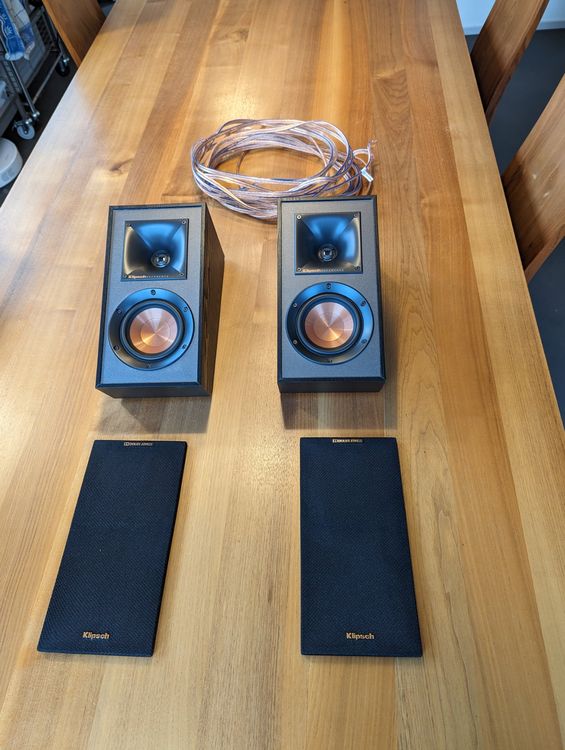 Enceintes Klipsch R-41SA Dolby Atmos 50W - Noir, MDF, 100W Supportées, Tweeter Tractrix, Pour Home Cinéma