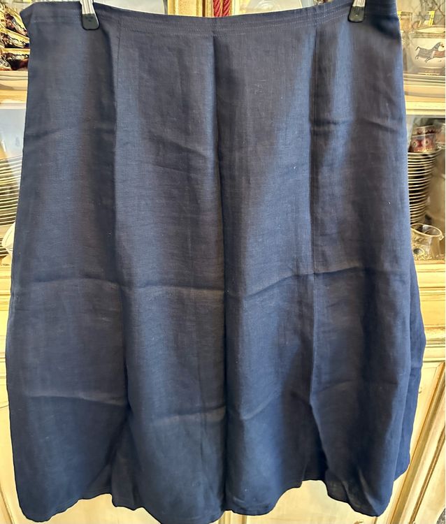 Jupe Talbots Petites Tailles 6, Lin Anthracite, Taille Taille 28 Pouces, Longueur 34 Pouces