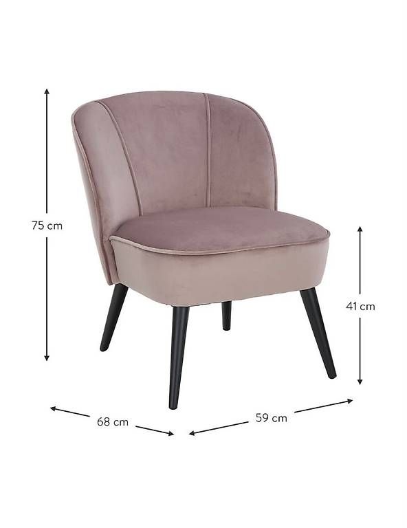 Poltrone: Samt-Cocktailsessel Lucky in Altrosa – Usato da Zürich venduto da Naemizi 1