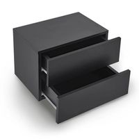 Wandschrank Nachttisch hängend schwarz