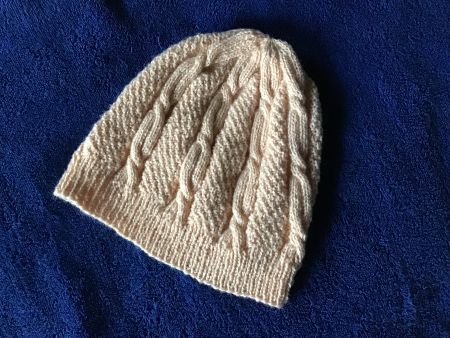 Handgestrickte Wintermütze Beanie - Wolle Seide