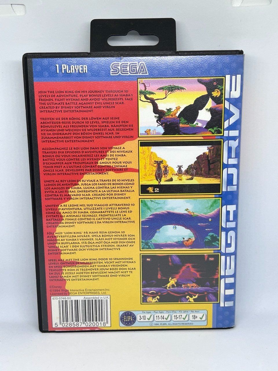 Sega Spiele: The Lion King Sega Mega Drive – Gebraucht aus Giubiasco von LorisVale 1