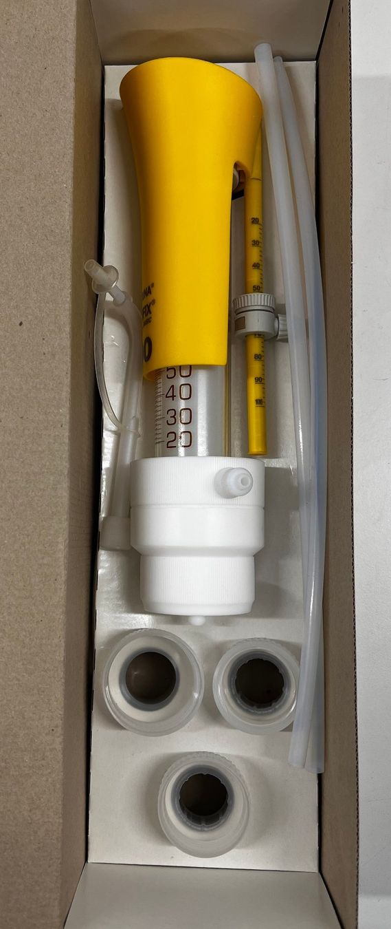 Accessori da laboratorio: Optifix Universal Flaschenaufsatz-Dispenser 100ml – Usato da Niederdorf venduto da LeptonAG_Labor 1