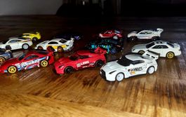 Custom Hot Wheels mit Gummirädern Vitrinen Modelle