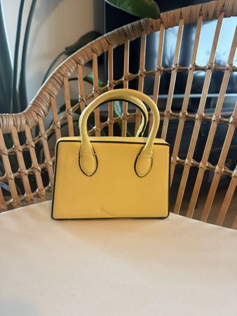Handtasche gelb klein mit Tragegriffen