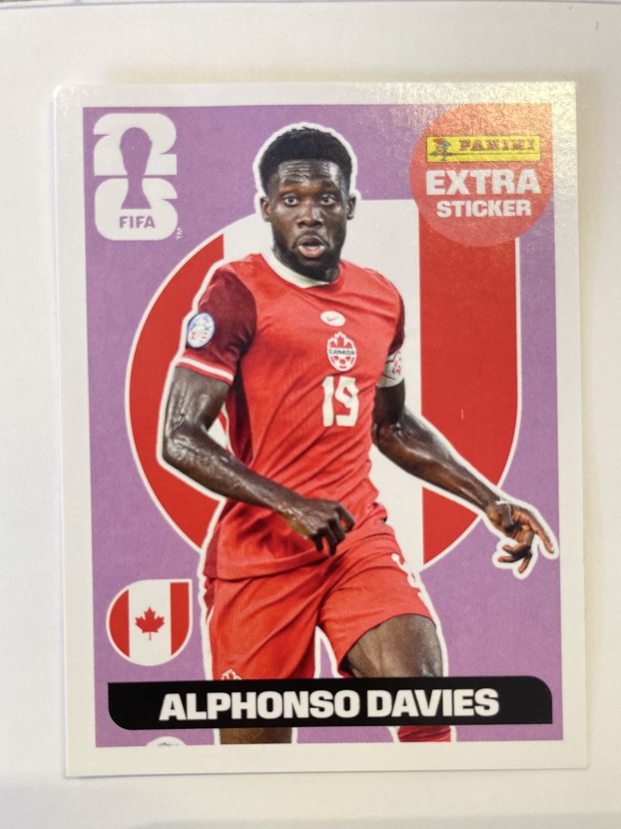 Panini Carte collezionabili: Panini FIFA 2026 Extra Sticker Alphonso Davies  – Nuovo (secondo la descrizione) da Füllinsdorf venduto da swiss-discounter