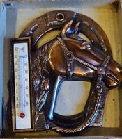 Thermomètre Cheval Vintage en métal et son emballage