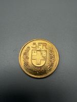 Schweizer 5 Franken Münze 1968 B goldfarben guter Zustand