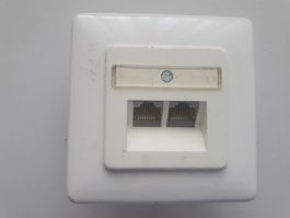 Doppel Netzwerk Steckdose UKV 2xRJ45