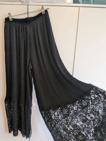 Black Lace Palazzo Pants - excellent condition