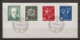PJ043 - Pro Juventute 1943 sur fragment obl. 5.12.1943