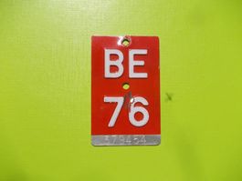 Velonummer / Fahrradnummer BE 76 ... zum 50. Geburtstag !