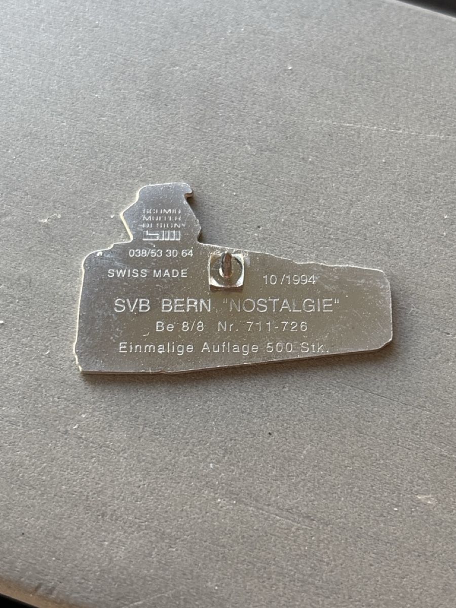 SBB/CFF/FFS Plaketten & Abzeichen: Schmid Müller Tram SVB Bern "Nostalgie" limitierte Auflage – Gebraucht aus Uetendorf von hoisle 1