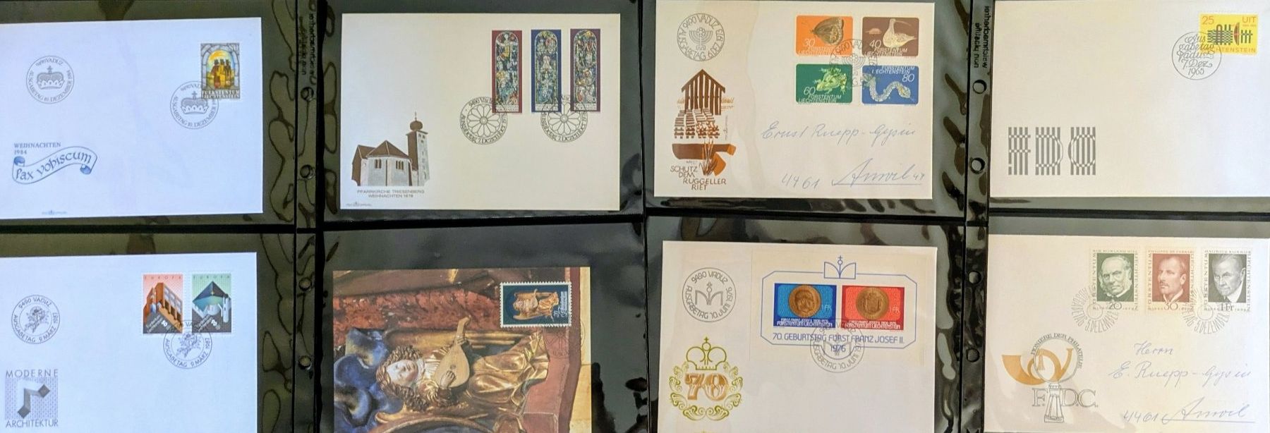 Tutti i francobolli: kleine Sammlung  Liechtenstein – Usato da Madiswil venduto da Hglotz