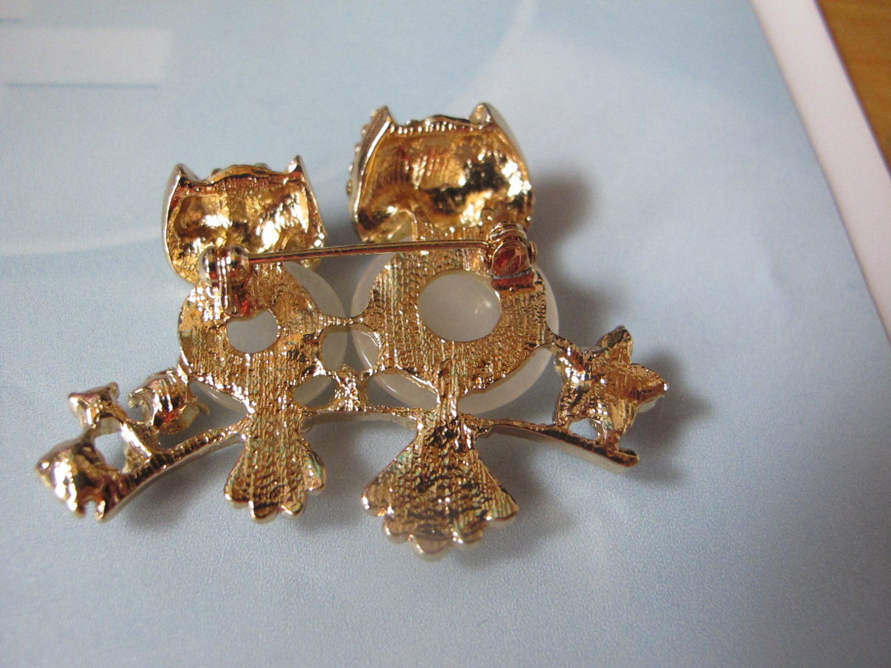 Broches & Aiguilles: Niedliche  Eulen Brosche mit Strass-Steinen – Neuf (Voir description) à Löhningen par Chimae67 6