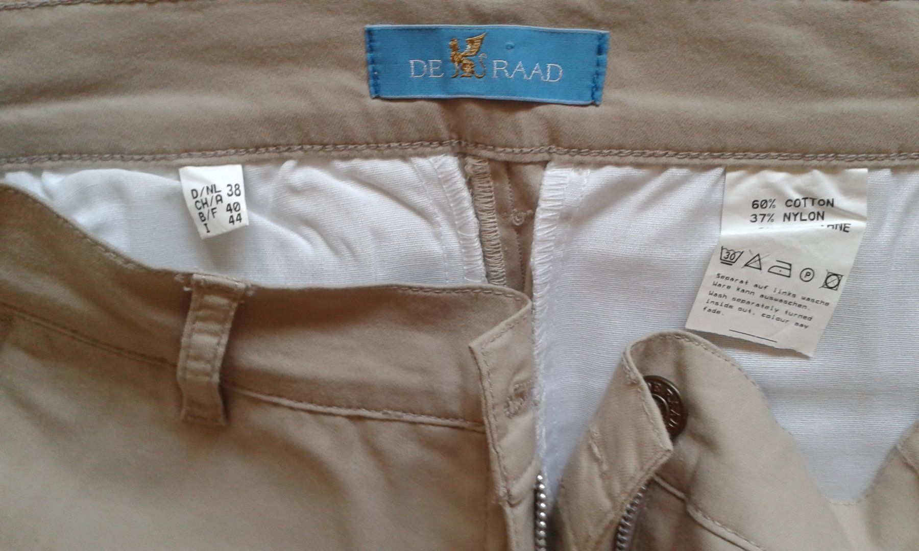 Pantaloni: Hose De Raad, beige, leicht elastisch, Gr. 38 – Usato da Adliswil venduto da JanineT. 1