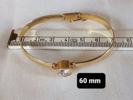 750 Gelbgold Armreif oval