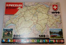 DAS GROSSE PUZZLE-MAGAZIN - Schweizer Landkarte 1000  Teile