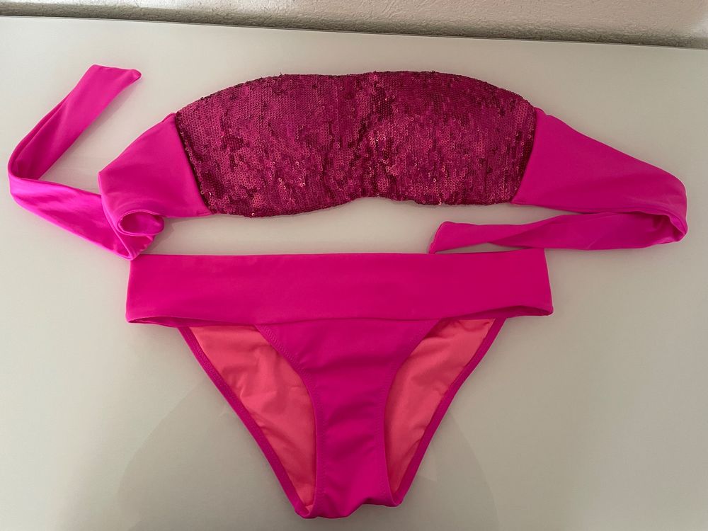 Maillot De Bain Une Pièce Victoria's Secret Shine Ruban - Imprimé Léopard Noir - Taille S M L - Très Sexy