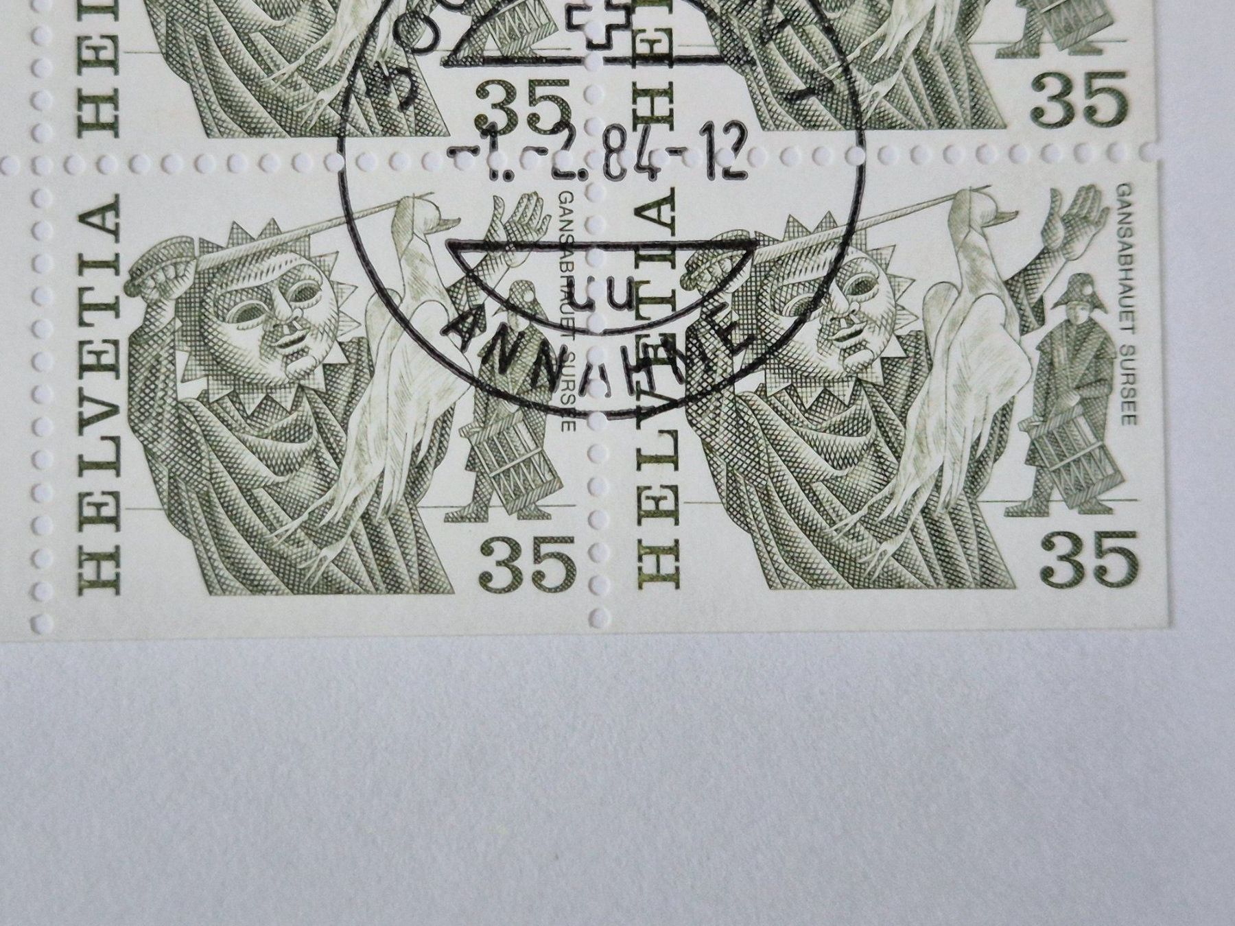 Tutti i francobolli: Ersttagsbrief Briefmarkenheftchen 1984  mit Viererblock – Nuovo (secondo la descrizione) da Seewen SZ venduto da SuperpumaDisplayTeam 2