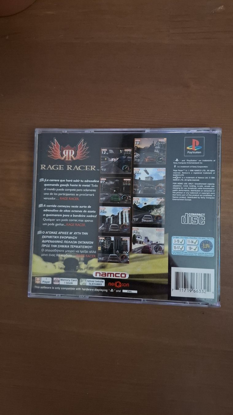 Giochi: Jeu PS1 Rage Racer - complet, boîte abimée  – Usato da Fiaugères venduto da Fiaugeres1609 1