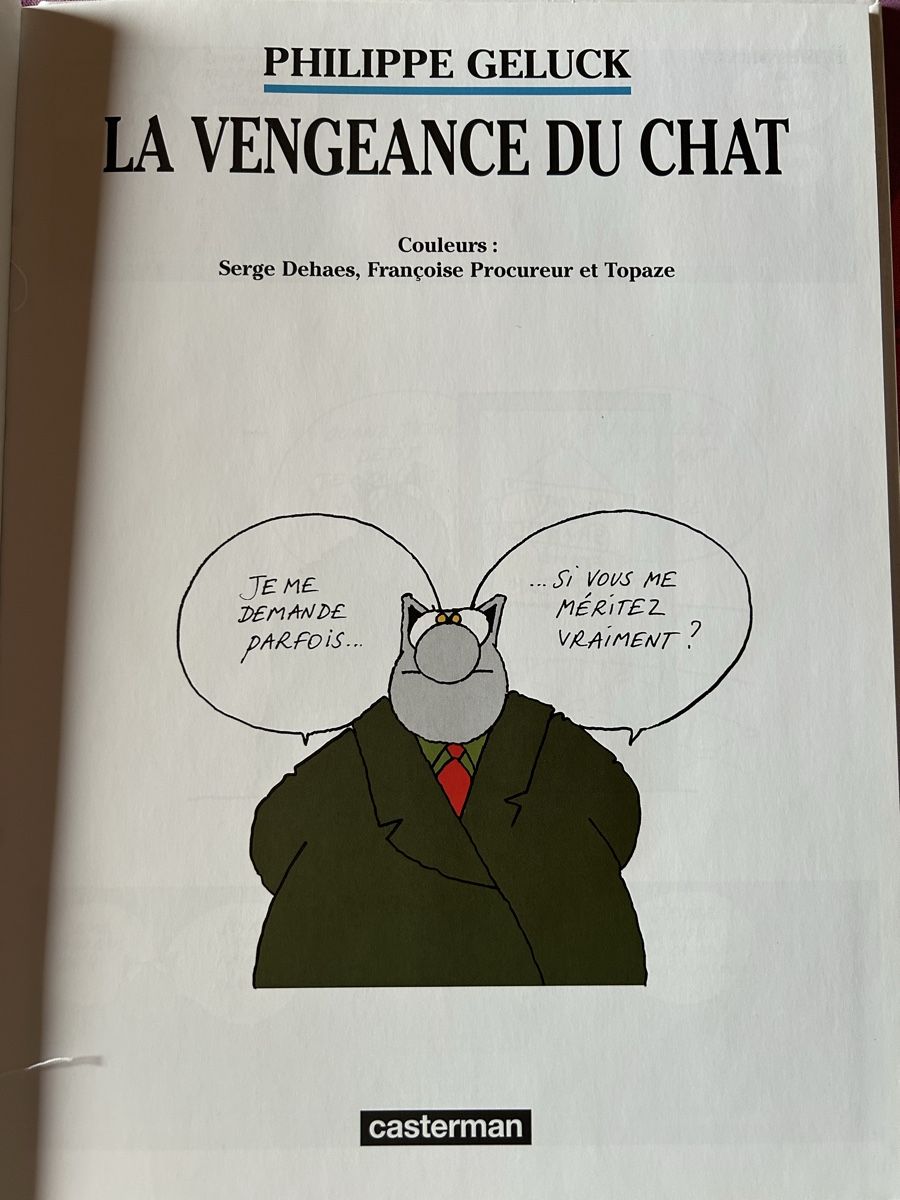 Fumetti: BD Le Chat de Geluck - La Vengeance du Chat Casterman – Usato da St-Cierges venduto da Crisi53 2
