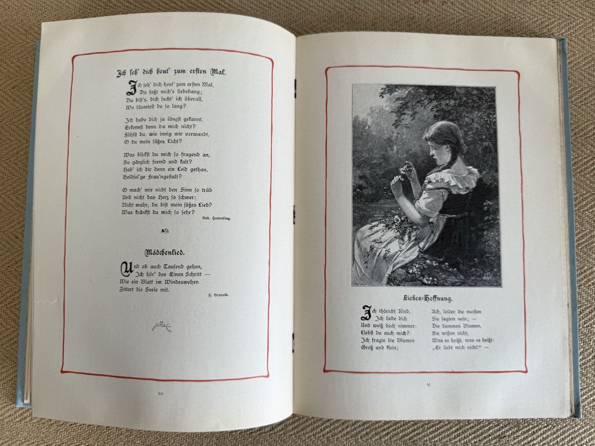 Libri: KNOSPEN & BLÜTHEN Jugendstil Lyrik Buch – Usato da Konolfingen venduto da petzipetz 7