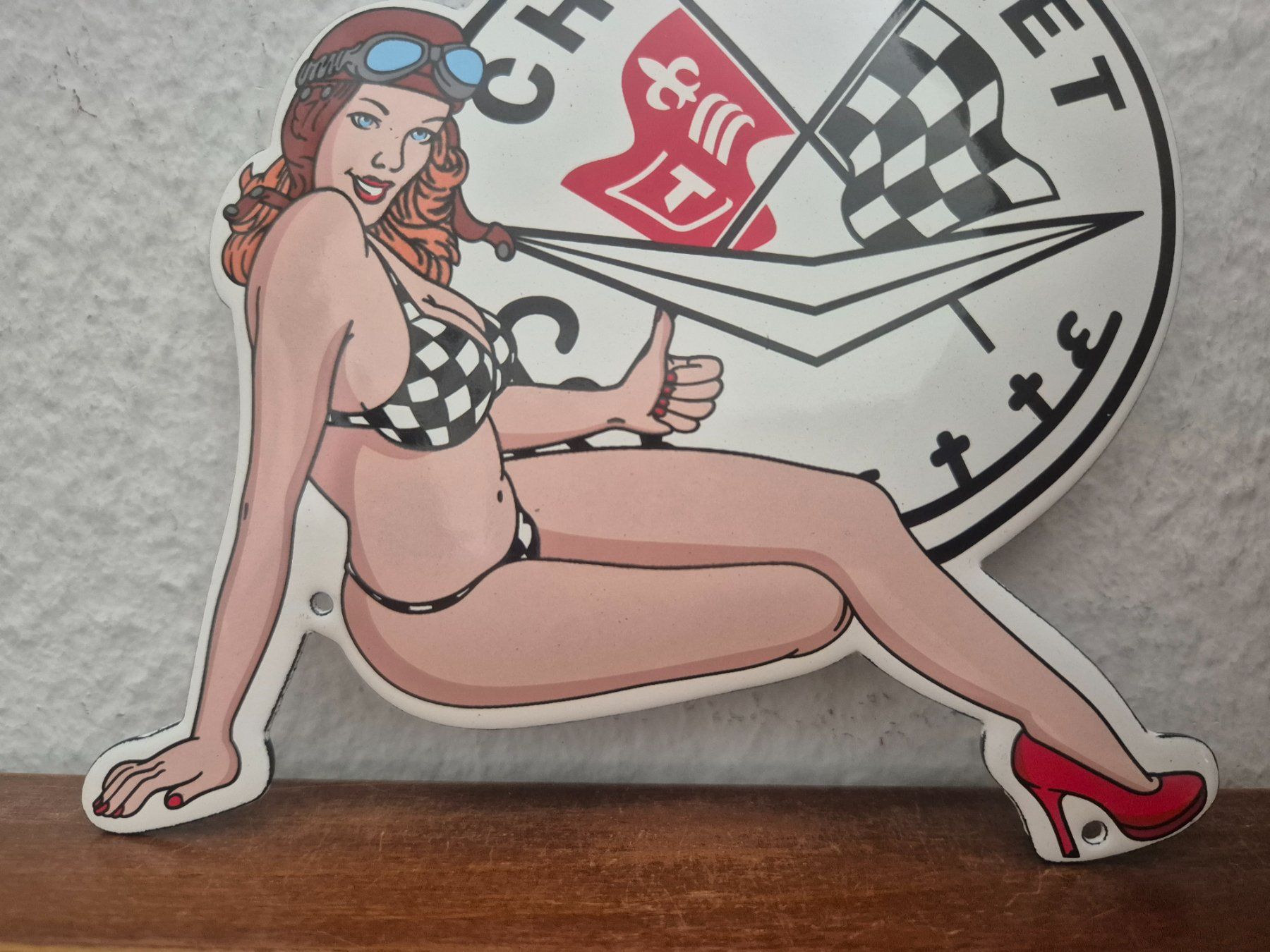 Chevrolet Schilder: Emailschild Corvette Chevrolet Service Logo Emaille Schild – Neu (gemäss Beschreibung) aus Schaffhausen von pfanis09 2