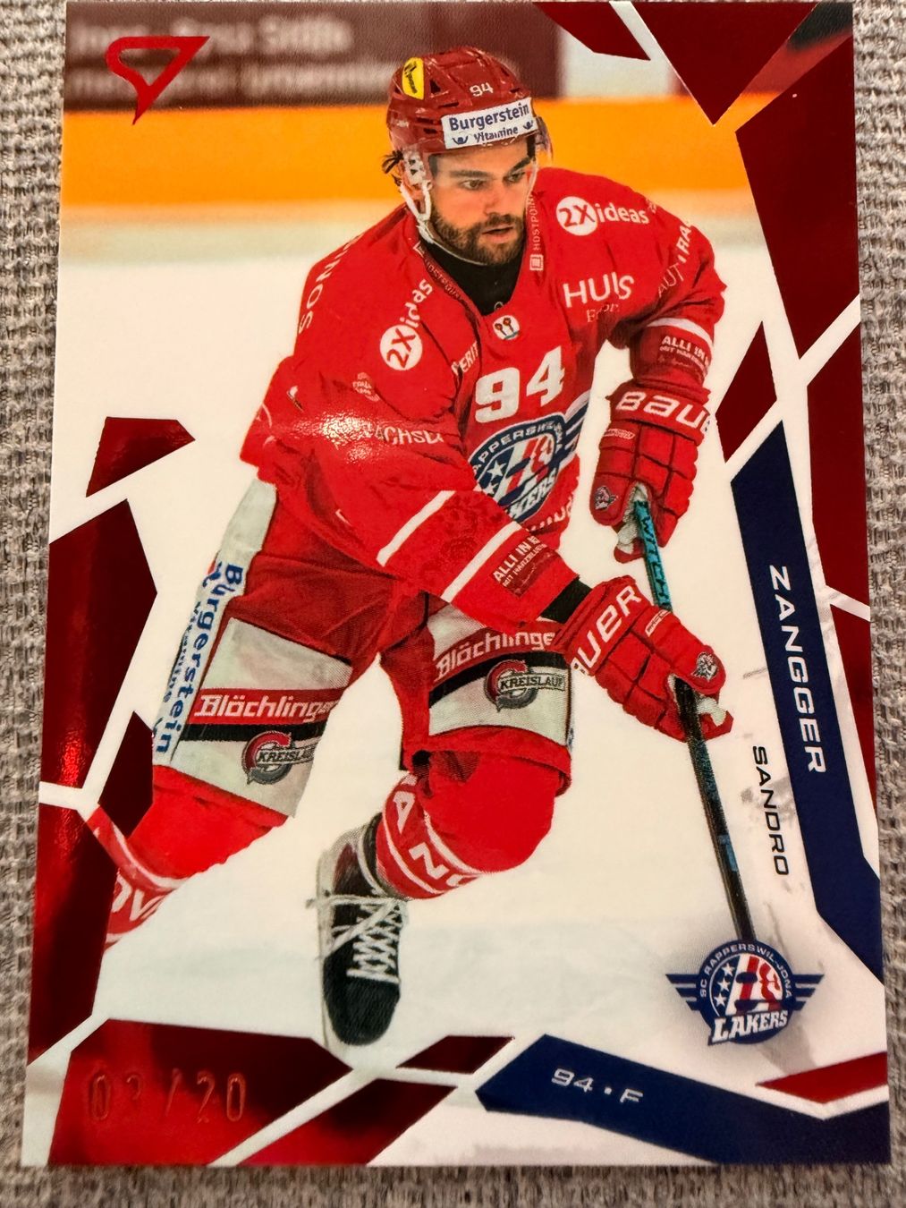 Sportzoo Sammelbilder & Trading cards: Sandro Zangger - Rappi - red parallel - 03/20 – Neu (gemäss Beschreibung) aus Cheyres von KeK04