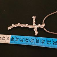 Elegante Halskette mit Kreuz Anhänger,zicronia