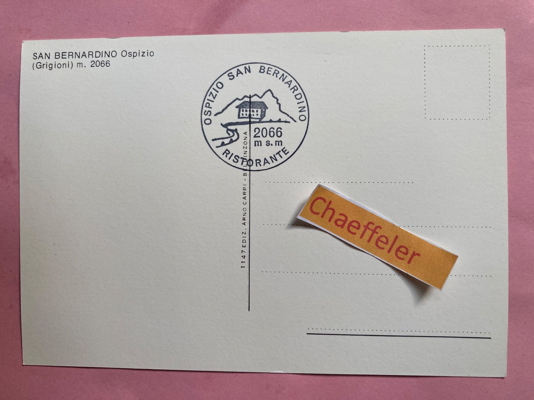 Cartes postales: San Bernardino – D'occasion à Zürich par Chaeffeler 1