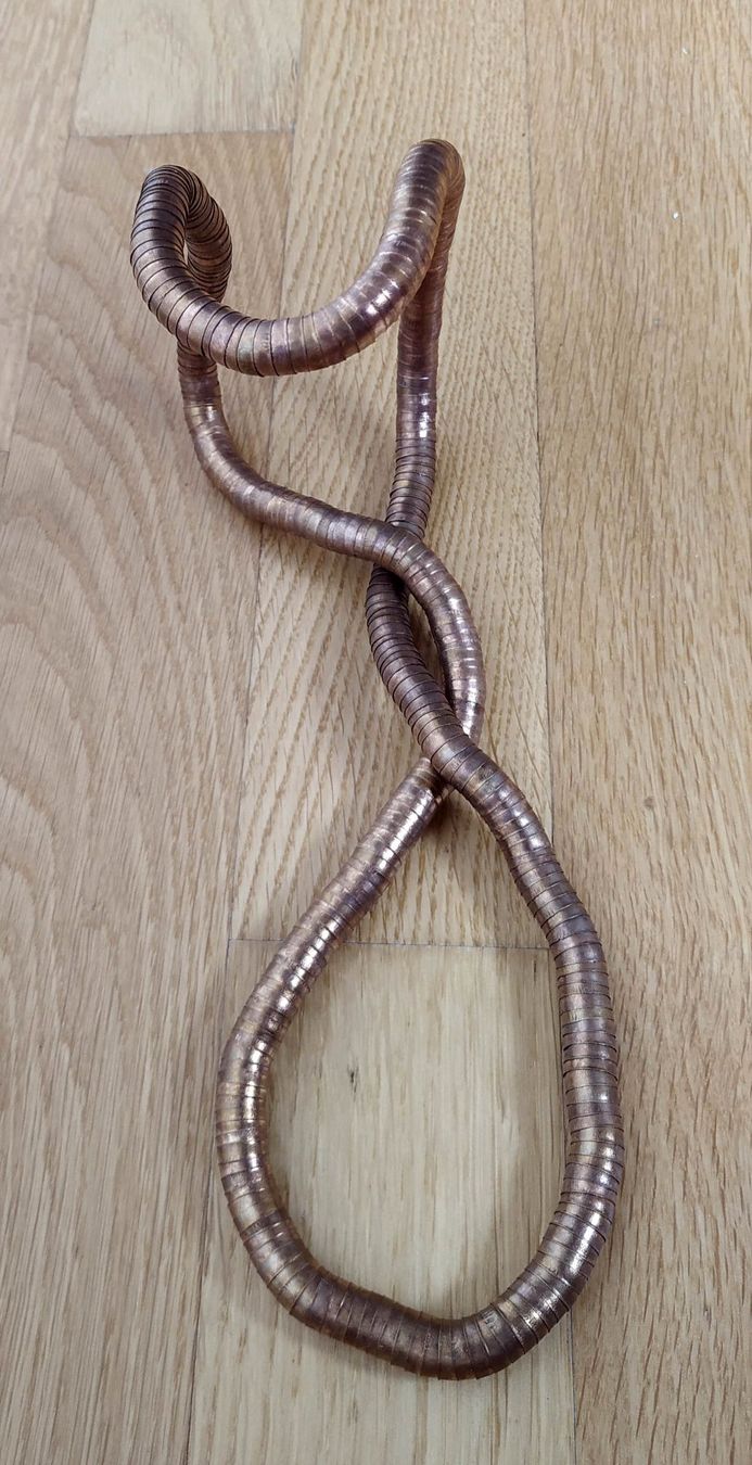 Catenine: Collier flexible cuivré. – Usato da Carouge GE venduto da for_8yym 3