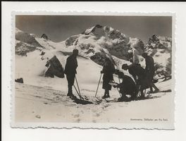 AK 1931 Pontresina , Skiläufer am Piz Palü ⛄😍