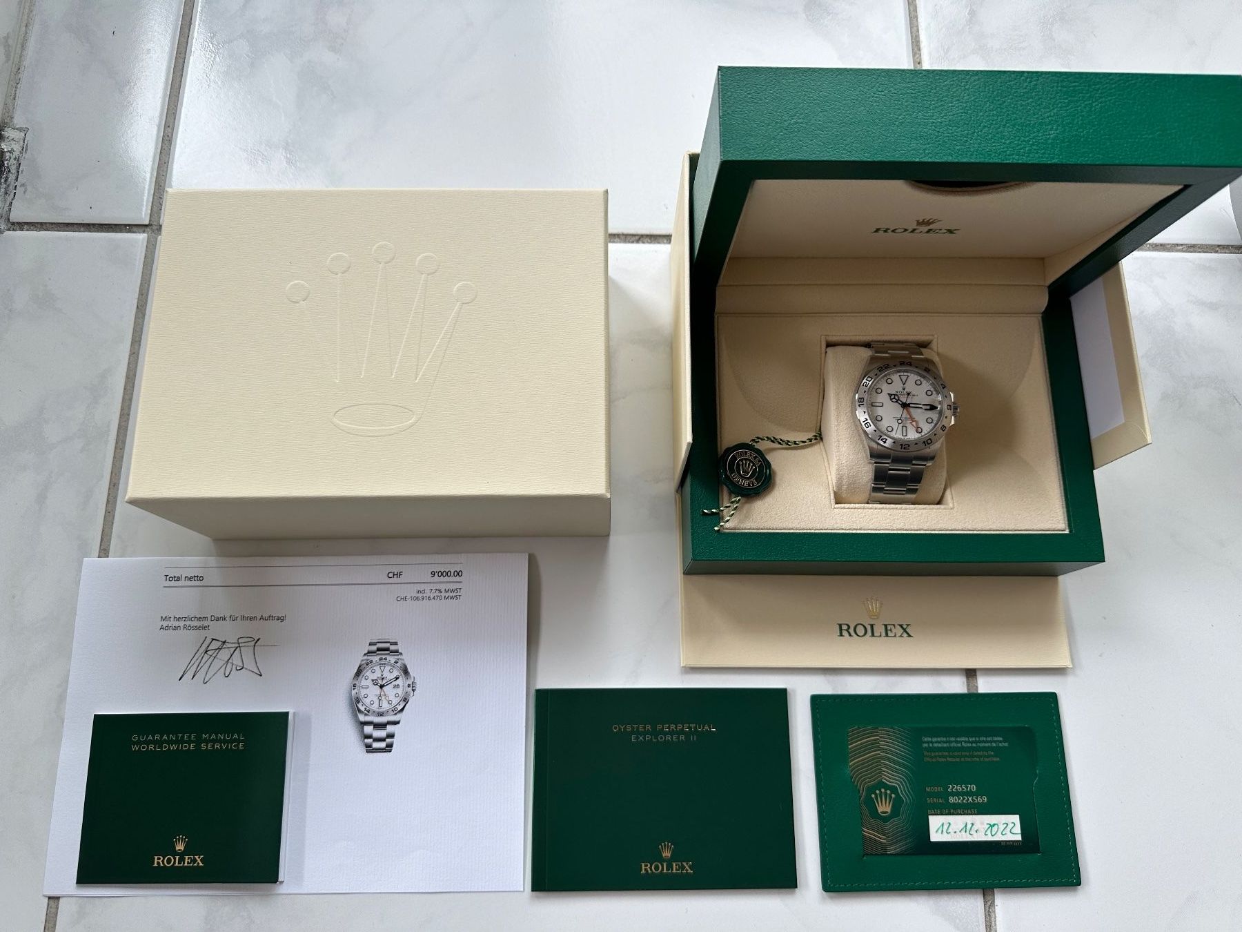 Rolex Orologi: ROLEX EXPLORER II Weisses ZB – Nuovo e nell'imballaggio originale da Neunkirch venduto da neunkirch66 7