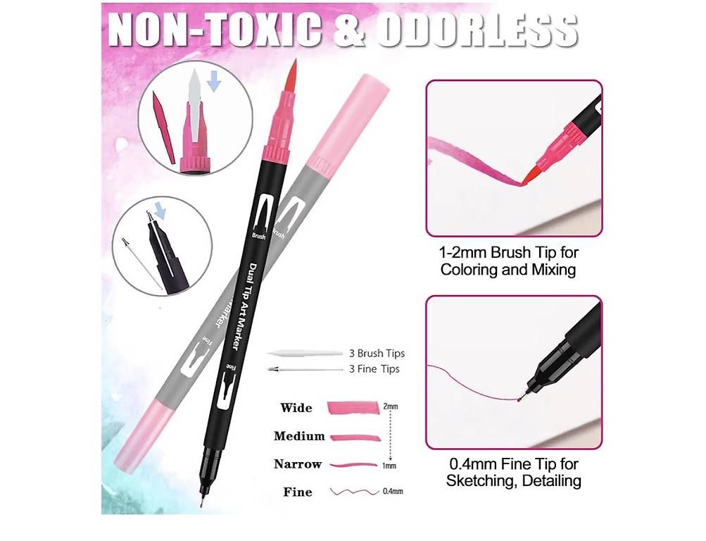 Stifte & Marker: Set de 80 feutres double pointe – Neu und originalverpackt aus Villaraboud von Nadia.nfn 1