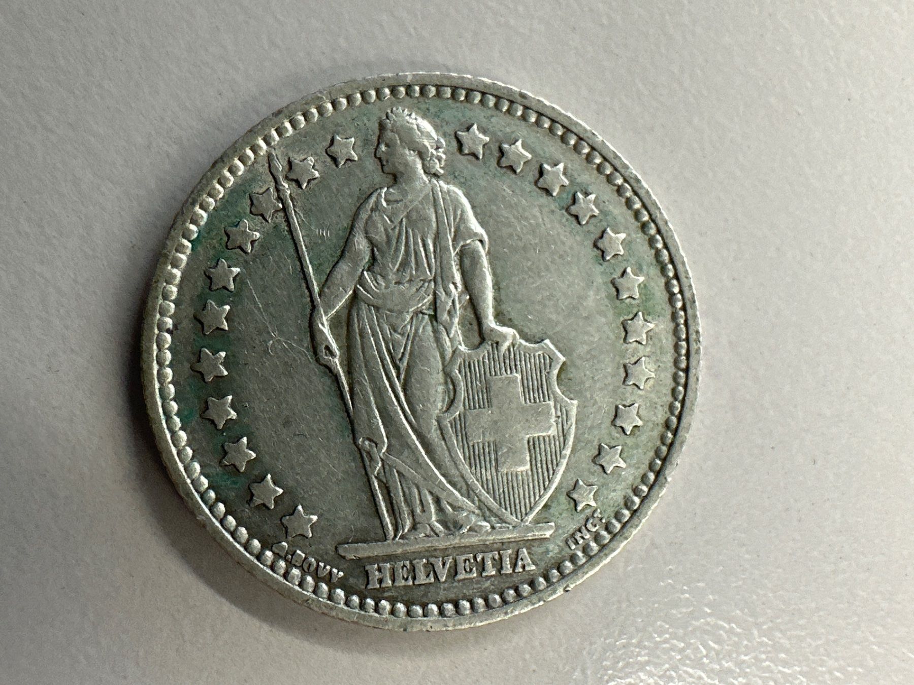 Tutti le monete: 1Fr. Silber Schweiz 1955 ss – Usato da Herisau venduto da herau 1
