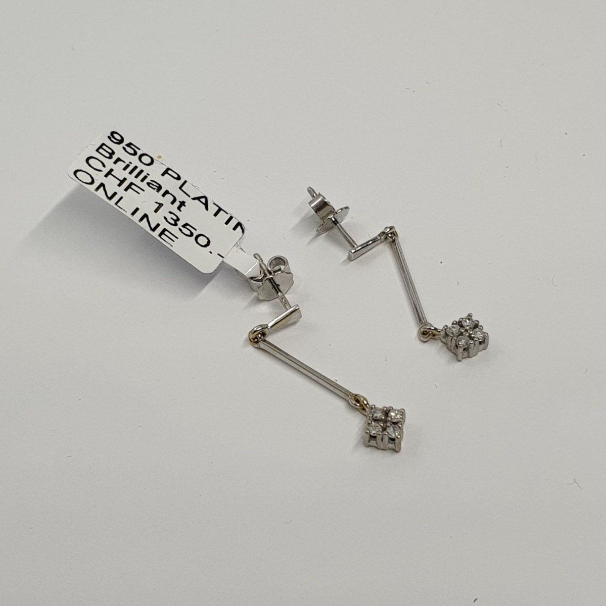 Ohrringe & -stecker: Echt 950 Platin - Diamant Ohrhänger – Gebraucht aus Luzern von Goldhaus-Luzern