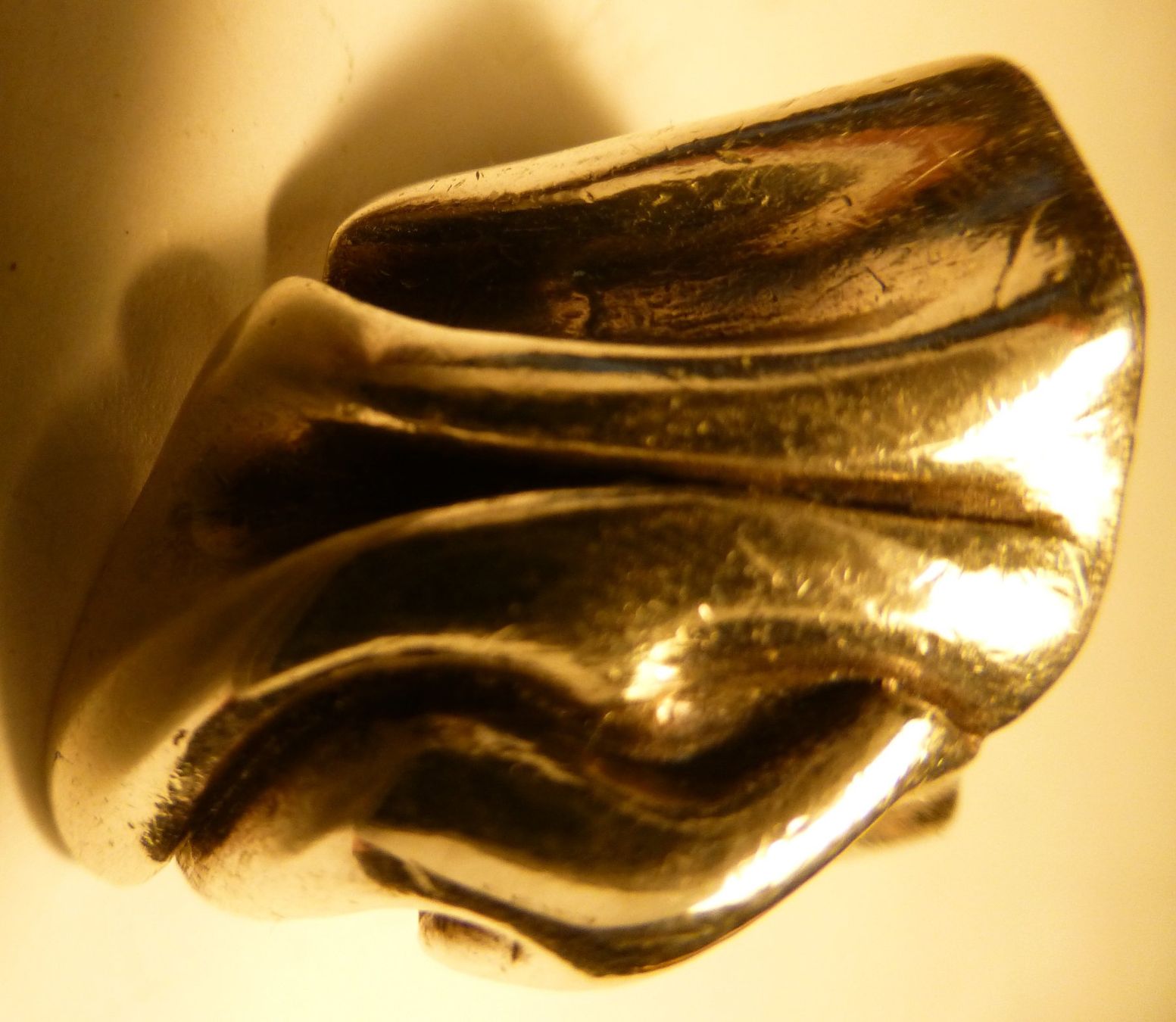 Anelli: MODERNER ANTIKER SILBER RING,---HAND,--2,8 CM GROSS – Usato da Zürich venduto da tritonis 2