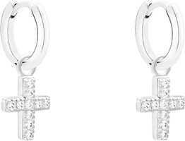 s.Oliver Creolen 925 Silber Kreuz Zirkonia 21 mm Neu