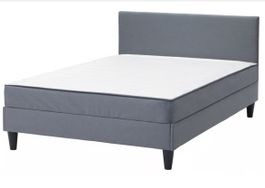 Bett mit Matratze grau 140x200 cm guter Zustand