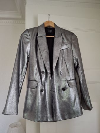 Blazer argenté Bershka XS 