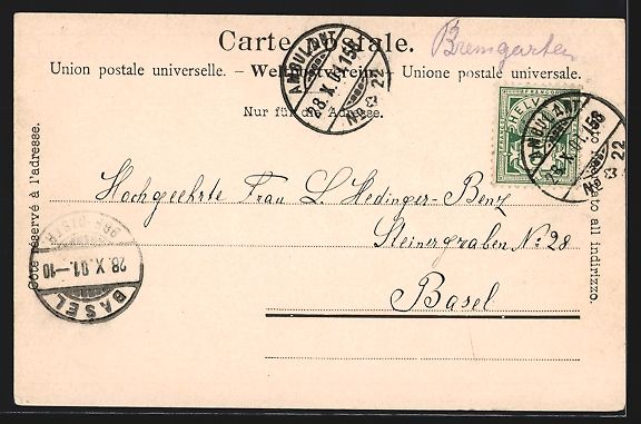 Cartoline postali: Bremgarten /AG, Ortspanorama vom Wasser  – Usato da Berlin venduto da bartko-reher 1