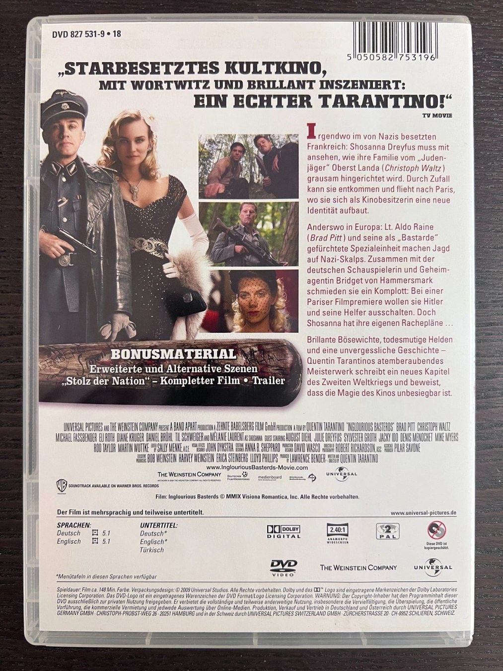 Tutti i DVDs: Inglourious Basterds – Usato da Zürich venduto da FilmFreunde 1