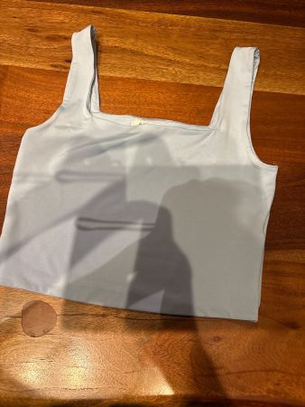 Damen Crop Top hellblau ärmellos gebraucht guter Zustand