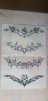 Temporäre Tattoos, Butterfly, Rose, Tribal, Body sticker x 4