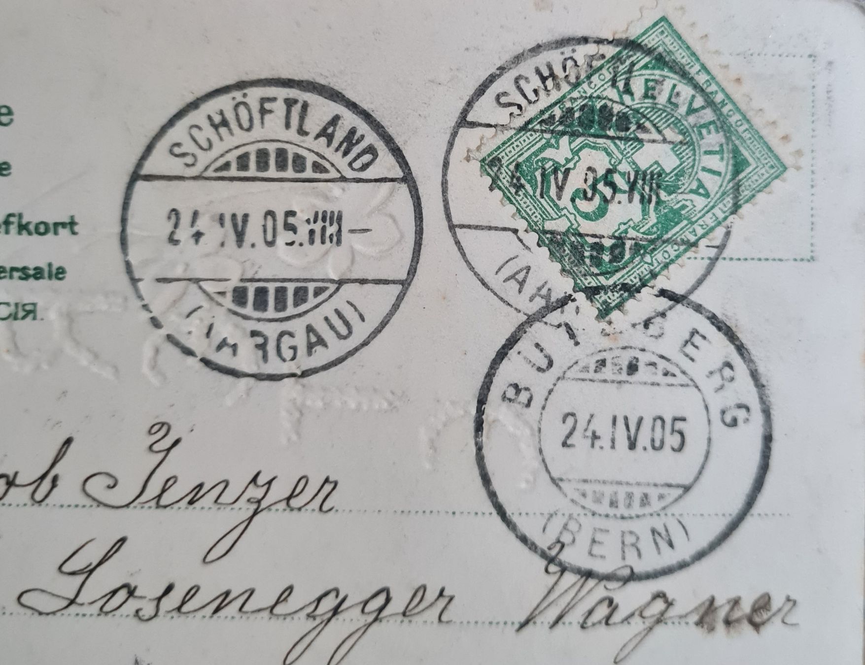 Cartoline postali: Kunstkarte 1905 – Usato da Ebikon venduto da Donar50 2