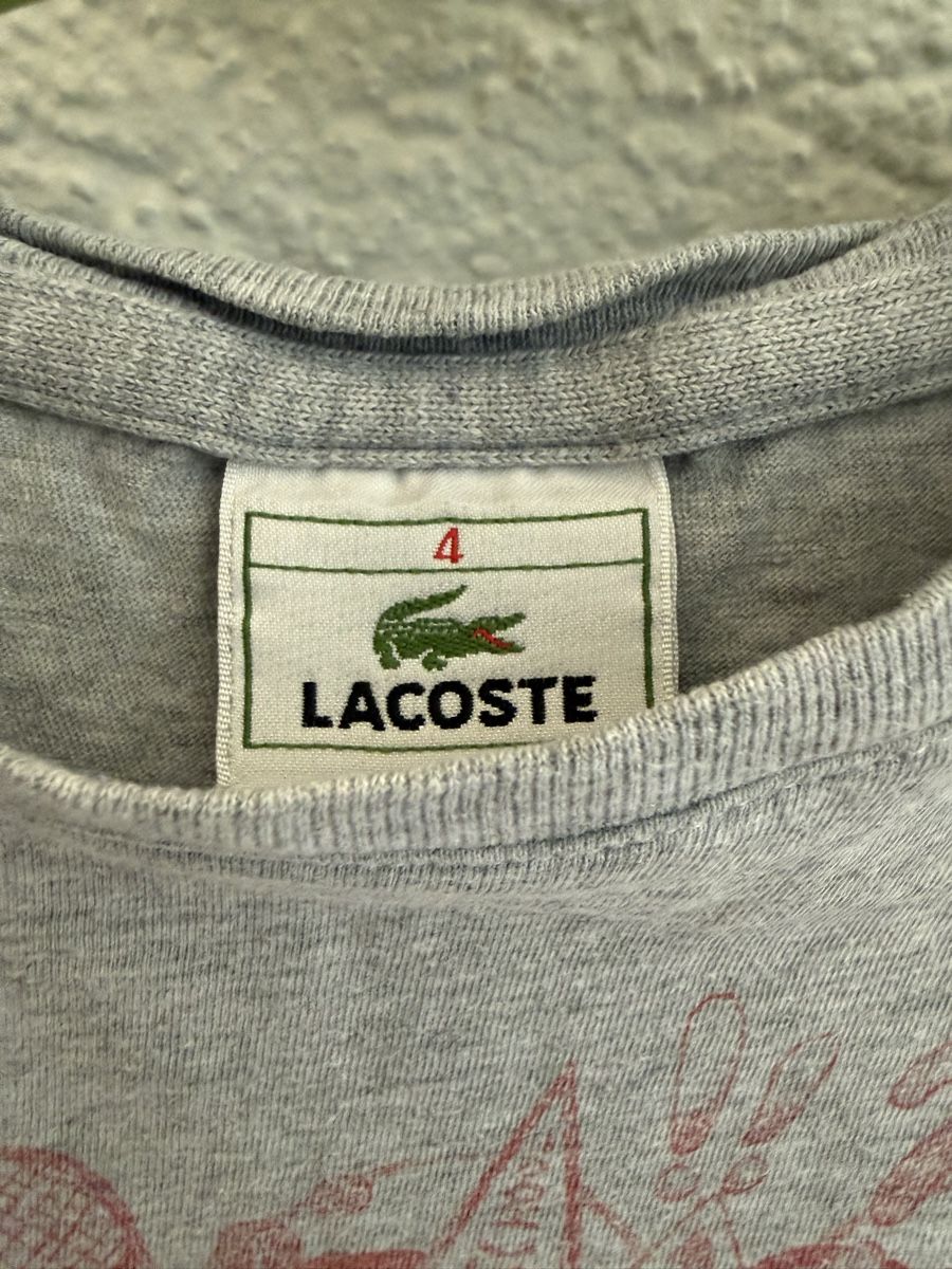 Lacoste Camicie, T-shirt & Polo: Lacoste T-Shirt Grau Grösse 4 – Usato da Ebikon venduto da InesUndElf 1