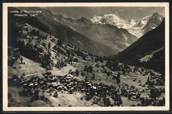 Cartoline postali: Mission / Vallée d'Anniviers, Panorama – Usato da Berlin venduto da bartko-reher
