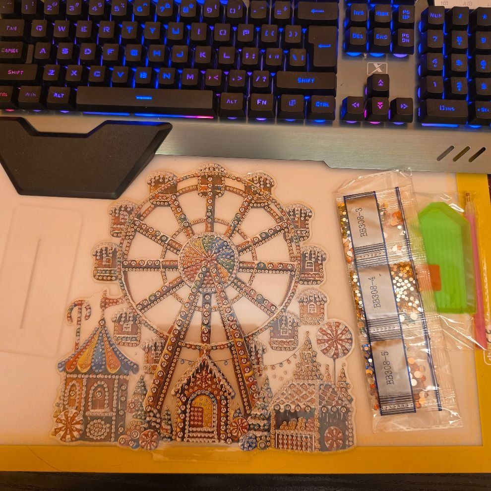 Kit bricolage: DIAMOND PAINTING KARUSSELL BILD – Nuovo e nell'imballaggio originale da Dintikon venduto da bonita099