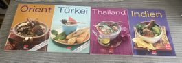 Kochbuecher 4er Set Orient, Tuerkei, Thailand, Indien guter 